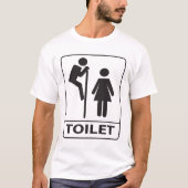 Toiletten-Spaß-Zeichen T-Shirt (Vorderseite)