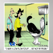 Toiletten und Katzen mit geringem Wasserverbrauch Poster (Vorne)