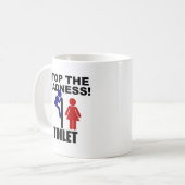 Toiletten-Verrücktheit Kaffeetasse (Vorderseite Links)