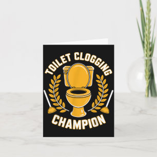 Toiletten-Verstopfungs-Champion Lustiger Tauchergl Karte