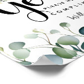 Toilettenartikel Eukalyptus-Grünpflanzen Poster (Ecke)