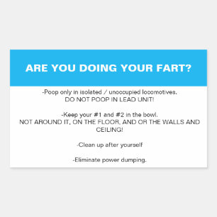 Toilettenartikel Rechteckiger Aufkleber