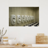 Toilettenbereich mit Urinzeile Poster (Küche)