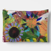 Toilettenbeutel in Abstrakten Blume Design Zubehörtasche (Vorderseite)