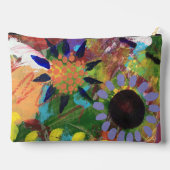 Toilettenbeutel in Abstrakten Blume Design Zubehörtasche (Rückseite)