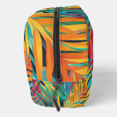 Toilettenbeutel Tropische Blätter Farbige Palmen Waschbeutel (Rechts)