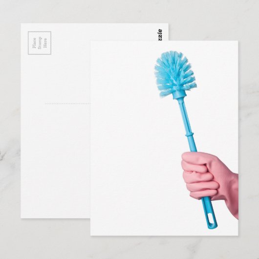 Toilettenbürste Postkarte (Vorne/Hinten)