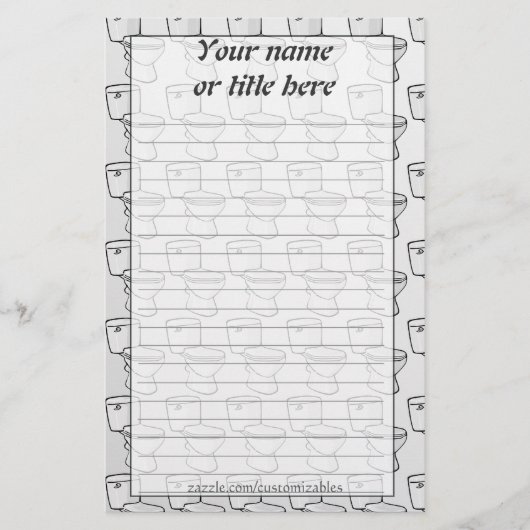 Toilettengeschirr Briefpapier (Vorderseite)