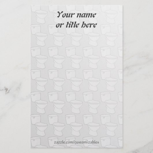 Toilettengeschirr Briefpapier (Vorderseite)