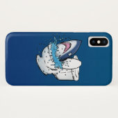 Toilettenhain Funny Blue Cartoon Case-Mate iPhone Hülle (Rückseite (Horizontal))