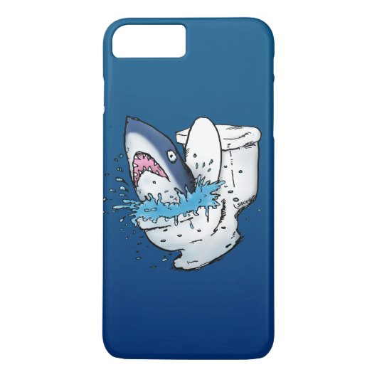 Toilettenhain Funny Blue Cartoon Case-Mate iPhone Hülle (Rückseite)