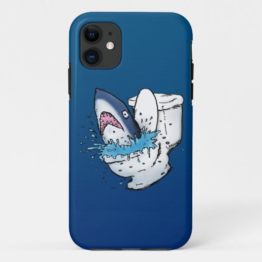 Toilettenhain Funny Blue Cartoon Case-Mate iPhone Hülle (Rückseite)