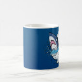 Toilettenhain Funny Blue Cartoon Kaffeetasse (Mittel)
