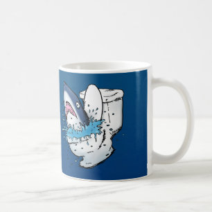 Toilettenhain Funny Blue Cartoon Kaffeetasse