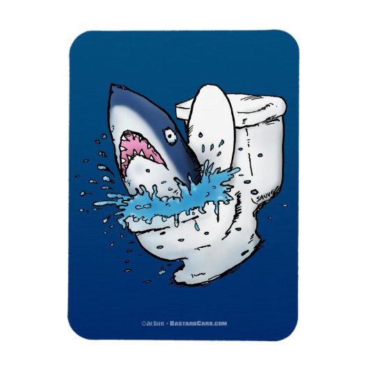 Toilettenhain Funny Blue Cartoon Magnet (Vertikal)