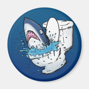 Toilettenhain Funny Blue Cartoon Magnet