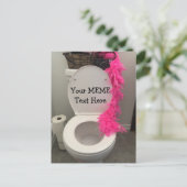 Toilettenhebe Witzig Ein MEMO Postkarte (Stehend Vorderseite)