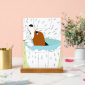 Toilettenhund Acrylschild (Hochzeit)