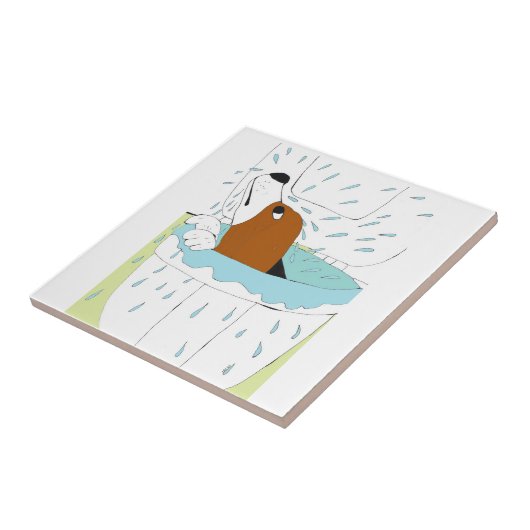 Toilettenhund Fliese (Seite)