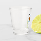Toilettenhund Schnapsglas (Links)