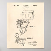 Toilettenkasten 1936 Patent Art Old Peper Poster (Vorne)