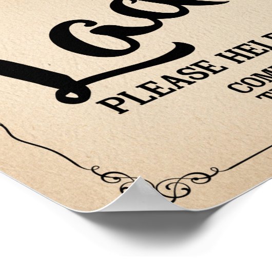 Toilettenkorb SIGN Poster (Ecke)