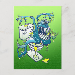 Toilettenmonster Postkarte