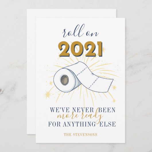 Toilettenpapier 2021 Personalisiert Feiertagskarte (Vorne/Hinten)