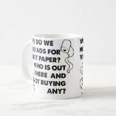 Toilettenpapier Ads Funny Mug Kaffeetasse (Vorderseite Links)