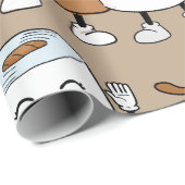 Toilettenpapier. Fliege Herz. Hübscher süßer Spaß Geschenkpapier (Rolleneckpunkt)