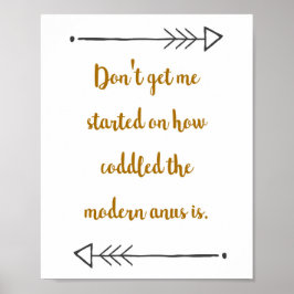 Toilettenpapier Funny Bathrop Zitat Poster