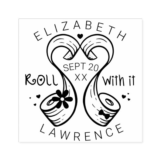 Toilettenpapier für Braut und Bräuche Save the Dat Gummistempel (Prägung)