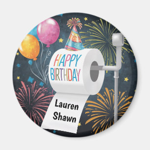 Toilettenpapier Geburtstagsgeschenk: Luftballons F Magnet