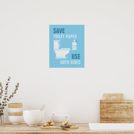 Toilettenpapier gerettet, beides Plakate verwenden (Küche)