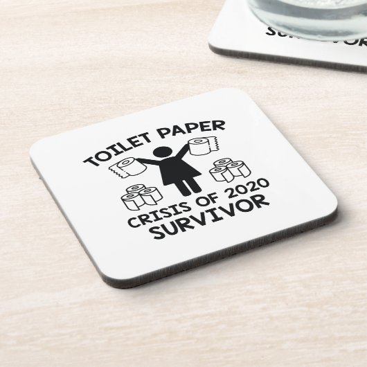 Toilettenpapier Getränkeuntersetzer (Linke Seite)