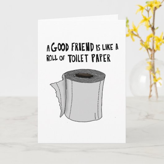 Toilettenpapier Karte (Gelbe Blume)