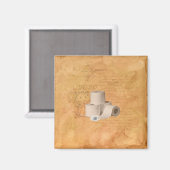 Toilettenpapier Magnet (Vorderseite/Rückseite)
