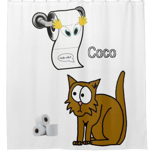 Toilettenpapier mit Duschvorhang (Vorderseite)