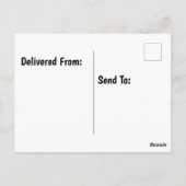 Toilettenpapier mit Geburtshaus zeichnend Postkarte (Rückseite)