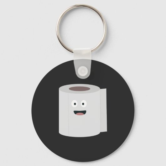 Toilettenpapier mit Gesicht Schlüsselanhänger (Vorderseite)