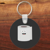 Toilettenpapier mit Gesicht Schlüsselanhänger (Vorderseite)