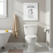 Toilettenpapier nur mit Flush | Poster