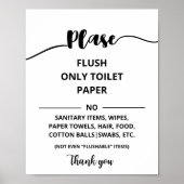 Toilettenpapier nur spülen poster (Vorne)