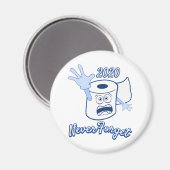 Toilettenpapier Panik 2020 Magnet (Vorderseite/Rückseite)