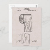 Toilettenpapier Patent Nr. 465,588 von S. Wheeler Postkarte (Vorne/Hinten)