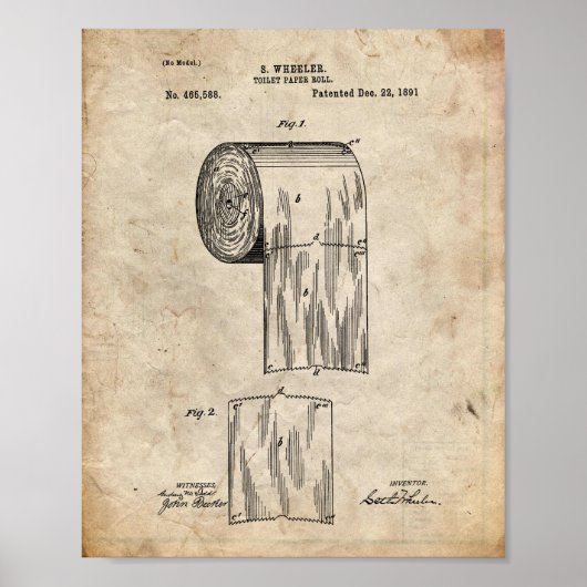 Toilettenpapier Patent Poster (Vorne)