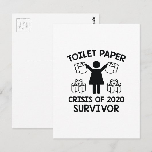 Toilettenpapier Postkarte (Vorne/Hinten)