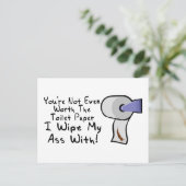 Toilettenpapier Postkarte (Stehend Vorderseite)