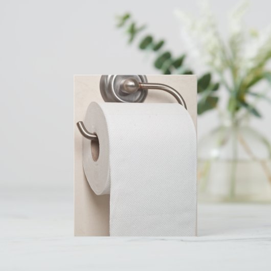 Toilettenpapier Postkarte (Stehend Vorderseite)