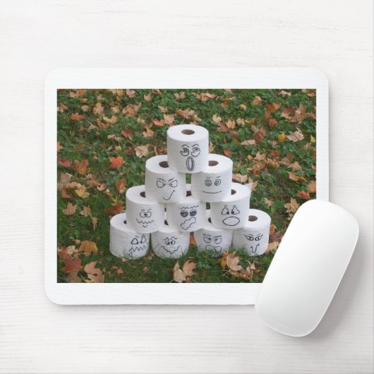 Toilettenpapier Pyramide Mousepad (Mit Mouse)